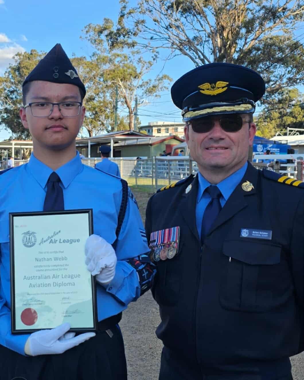 Aviation Diploma Awarded to Cadet